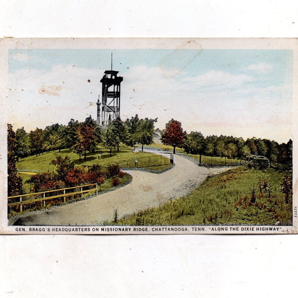 Vintage Unused Postcard - Civil War Battlefield Chattanooga TN circa 1940